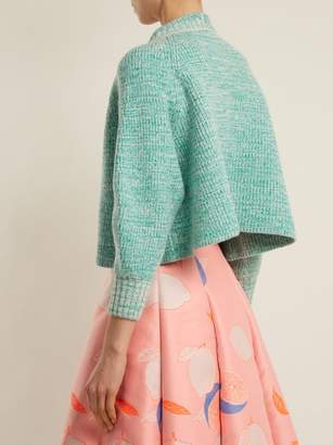 Vika Gazinskaya Cropped Wool Sweater - Womens - Green