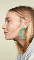 Thumbnail for your product : Kenneth Jay Lane Threaded Ball Hoop Earrings