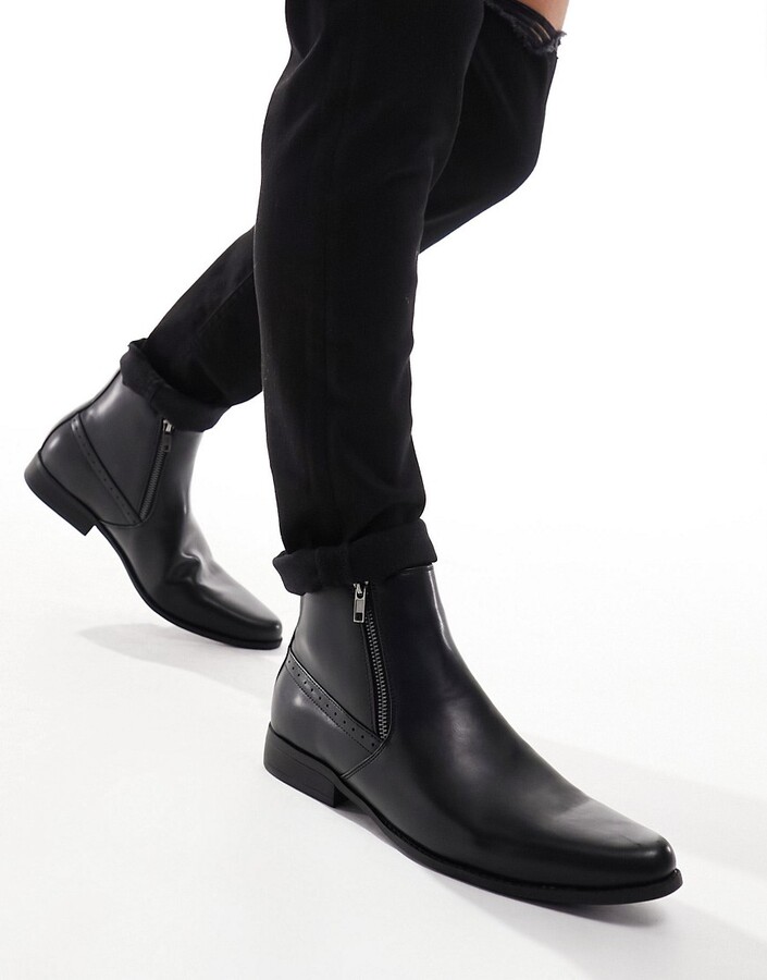 Mens Chelsea Boots Zip | Shop the world's largest collection of fashion |  ShopStyle