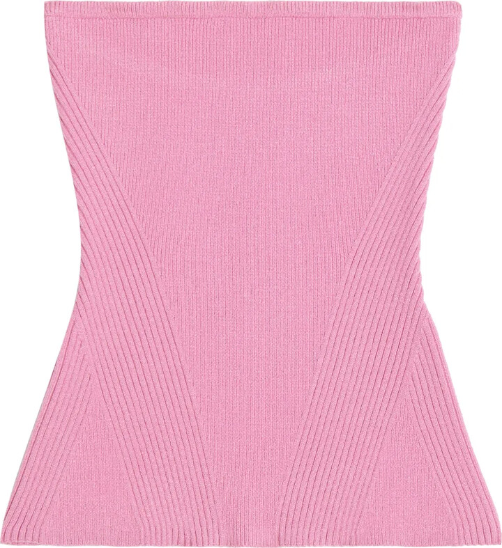 Apparis Ribbed-Knit Bandeau Top