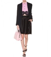 Thumbnail for your product : Carven Cropped gingham and mesh top