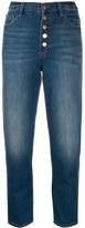Thumbnail for your product : J Brand High Waisted Cropped Denim Jeans