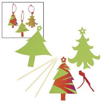 Magic Color Scratch Green Christmas Tree Ornaments - Crafts for Kids & Ornament Crafts