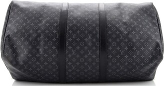 Louis Vuitton Rare Limited Black Monogram Eclipse Patchwork Keepall  Bandouliere 50