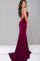 Thumbnail for your product : Jovani Jersey Fitted Open Back Dress JVN42892