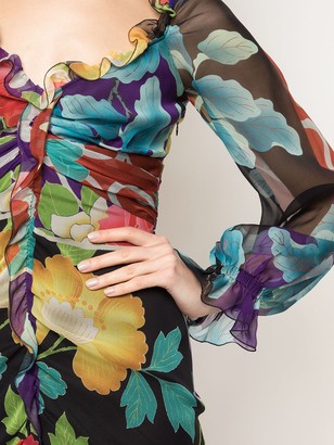 Etro Panelled Floral-Print Dress