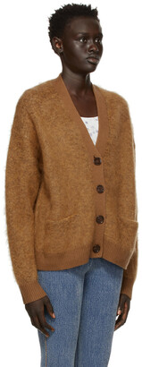 Acne Studios Brown Rives Mohair Cardigan - ShopStyle