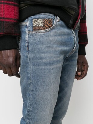 Roberto Cavalli Logo-Patch Straight-Leg Jeans