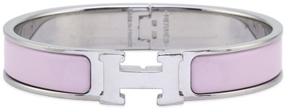 Hermes Narrow Clic H Bracelet (Rose Dragee/Palladium Plated) - GM -  ShopStyle