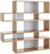 Thumbnail for your product : ANTONN Tall oak veneer and white shelving unit