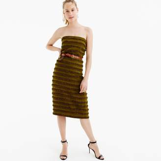 J.Crew Collection strapless striped raffia dress