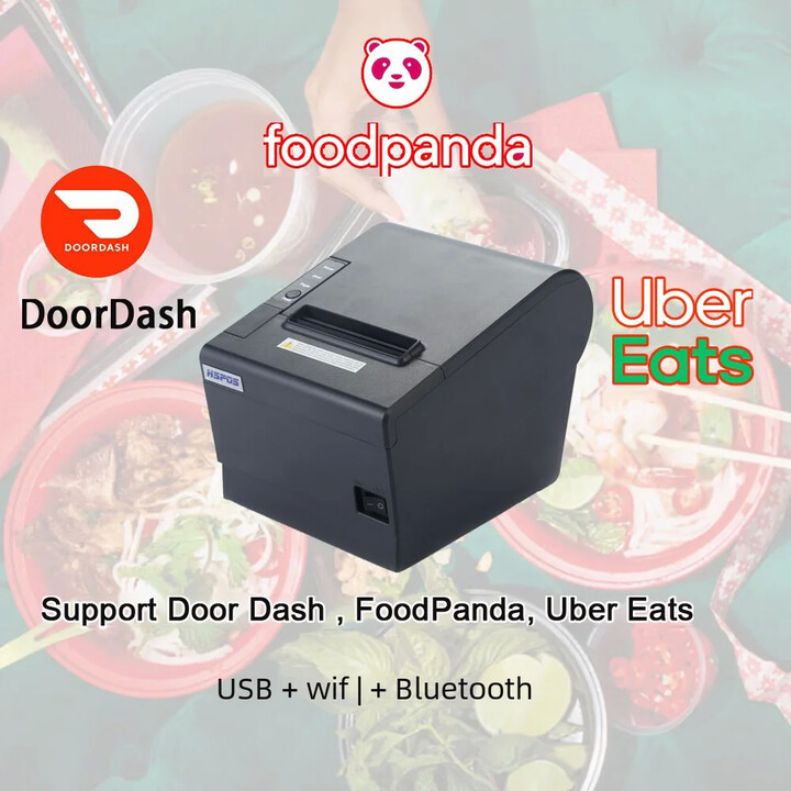 HSENGPRT Printer For Uber Eats Doordash Skip Perfect For Busy Restaurants And Food Trucks If U Need US plug Pls Select Other Options
