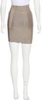 Thumbnail for your product : Herve Leger Metallic Mini Skirt