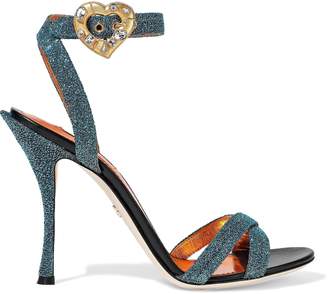 Dolce & Gabbana Keira Buckle-detailed Lurex Sandals