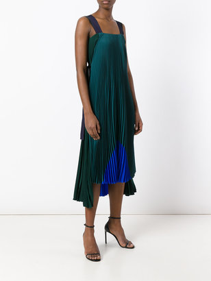 Fendi colour-block pleated dress