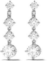Thumbnail for your product : De Beers Jewellers 18kt white gold Arpeggia one-line diamond earrings