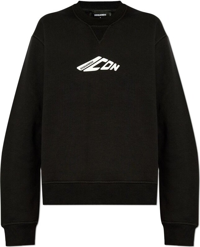 DSQUARED2 Icon Logo Printed Crewneck Sweatshirt
