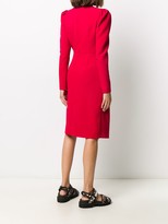Thumbnail for your product : RED Valentino V-neck asymmetric hem midi dress