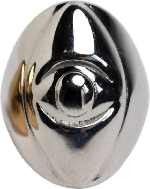 Jagged Halo Jewelry Women's Athena Evil Eye Ring In White Gold Plated
