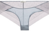 Thumbnail for your product : Skin Organic Pima Cotton-jersey And Tulle Briefs