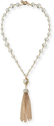 Lulu Frost Simulated Pearl Long Tassel Necklace