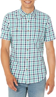 Amazon Essentials Men's Slim-Fit Short-Sleeve Two-Pocket Twill Shirt