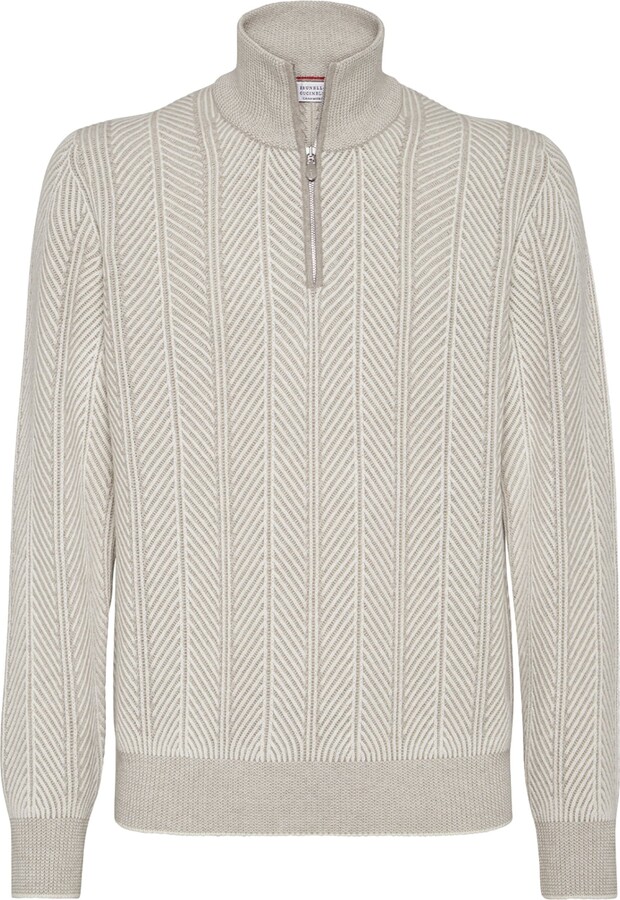 Brunello Cucinelli Cashmere Quarter-Zip Sweatshirt