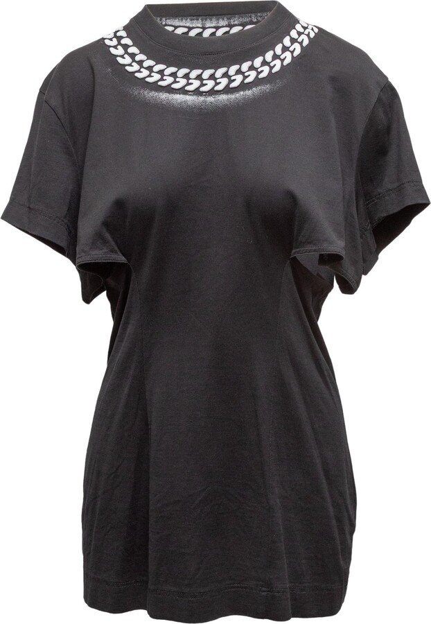 Givenchy Black & White Cutout Cotton Mini Dress Size Us S