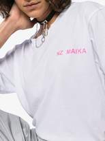 Thumbnail for your product : Natasha Zinko text print long sleeve cotton t shirt