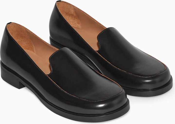 COS Leather Moccasin Loafers - ShopStyle