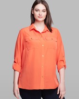 Thumbnail for your product : Jones New York Collection Plus Utility Pocket Shirt