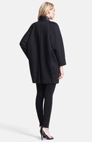 Thumbnail for your product : Halston Leather Contrast Cocoon Coat