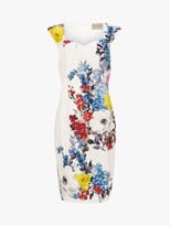 Thumbnail for your product : Phase Eight Keshena Floral Fitted Dress, Ivory/Multi