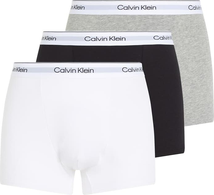 Calvin Klein Icon Cotton Stretch 3 pack darted briefs in black, white, gray