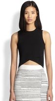 Thumbnail for your product : A.L.C. Nat Crossover Stretch Knit Cropped Top