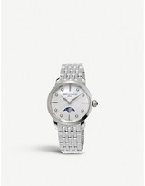 Thumbnail for your product : Frederique Constant Women's Mother-Of-Pearl Fc-206Mpwd1Sd6B Slinline Moonphase Stainless Steel And Diamond Watch