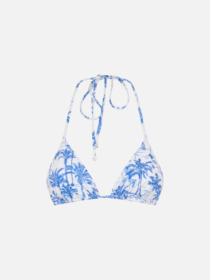Woman Toile De Jouy Triangle Top Swimsuit Leah