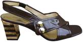 Brown Patent Leather Sandals 