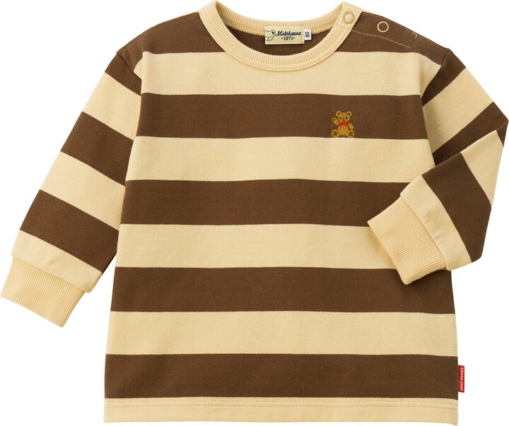 Mikihouse Miki House Striped Bear T-Shirt