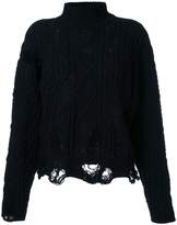 Thumbnail for your product : Puma Maison Mihara Yasuhiro distressed cable knit jumper