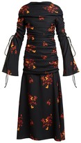 Thumbnail for your product : Ellery Above Board Ruched Maxi Dress - Black Multi