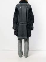 Thumbnail for your product : Sacai denim faux fur coat