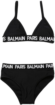 Balmain Logo Band Triangle Bikini