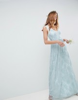 Thumbnail for your product : ASOS DESIGN Design Delicate Lace Sheer Insert Maxi Dress