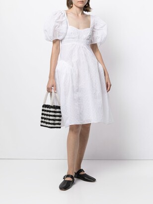 Cecilie Bahnsen Puff-Sleeve Midi Dress