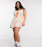 Thumbnail for your product : Nike Plus terry towelling shorts in beige