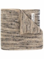 Thumbnail for your product : Acne Studios Logo Patch Knitted Scarf