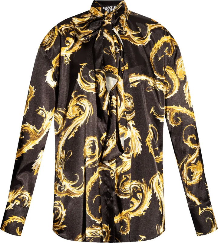Versace Jeans Couture Tied Spike-Print Shirt