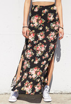 Thumbnail for your product : Forever 21 Flower Patch Slit Maxi Skirt