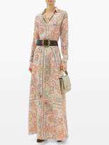 Thumbnail for your product : Etro Ibisco Paisley-print Silk-crepe Skirt - Womens - Light Pink